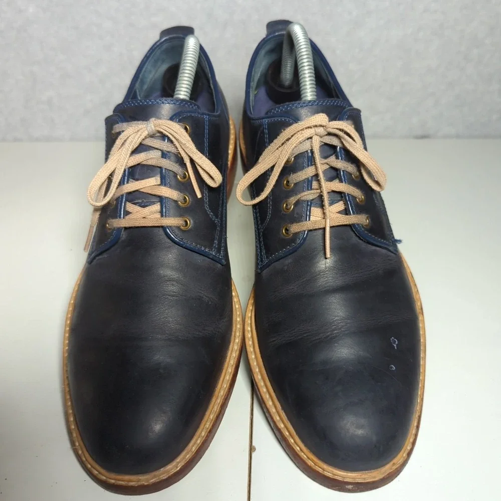 Cole Haan Tyler Grand Blue Leather Oxford Shoes‎ Size 9 Men's C25106 Preppy